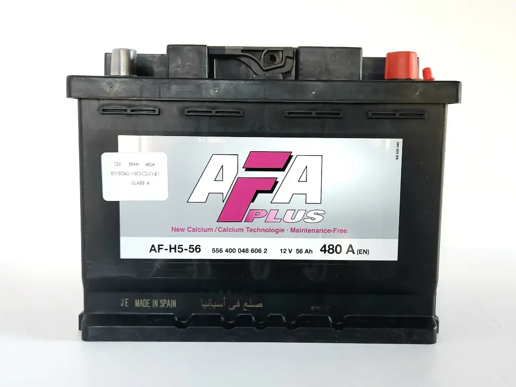 AFA Plus 56 Ah · 556400048 – 12 V, 480 A (EN)