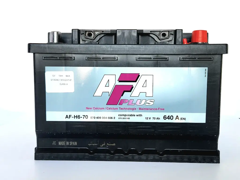 AFA Plus 70 Ah · 570409064 – 12 V, 640 A (EN)