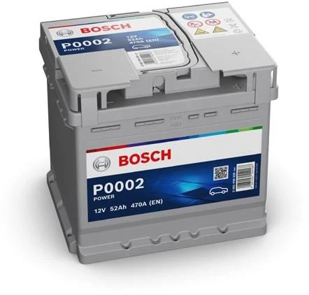 Bosch Power P0002 52 Ah – 12 V, 470 A (EN)