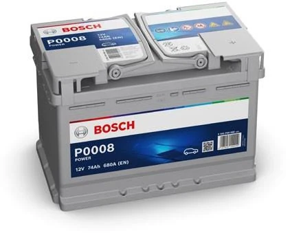 Bosch Power P0008 74 Ah – 12 V, 680 A (EN)